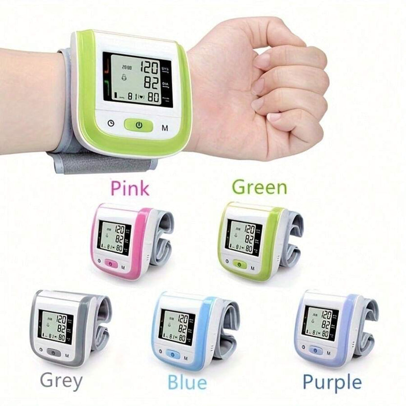 Sale 50%🔥 Digital Wrist Blood Pressure Monitor – LCD Screen, Voice, Portable Case
