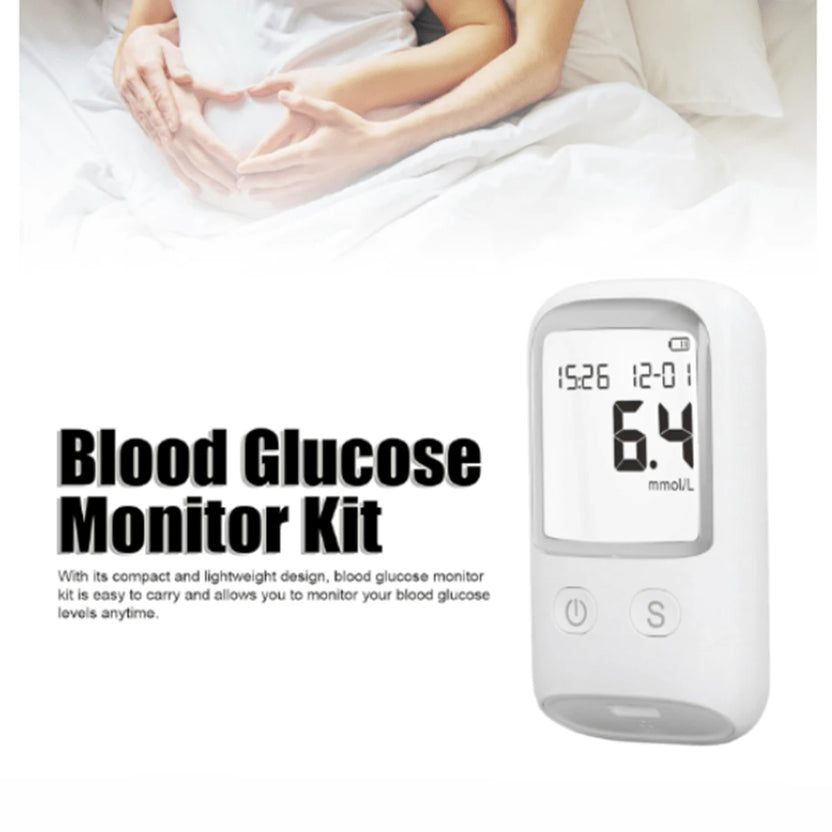 Sale Upto 50%🌟Glucose Monitor Kit – LCD Display, 25 Test Strips & 25 Lancets Included