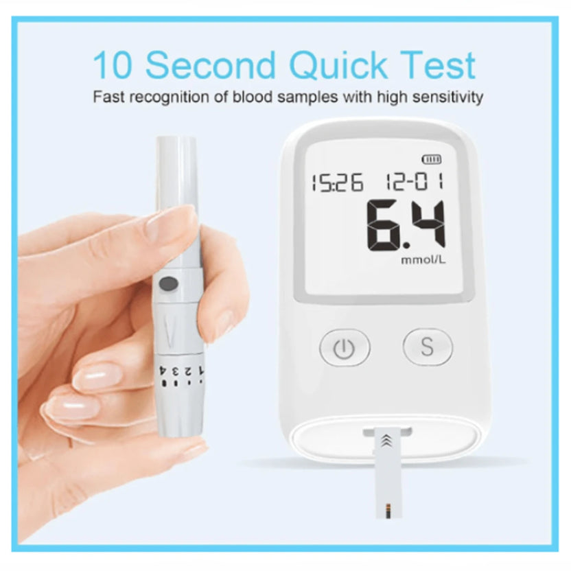 Sale Upto 50%🌟Glucose Monitor Kit – LCD Display, 25 Test Strips & 25 Lancets Included