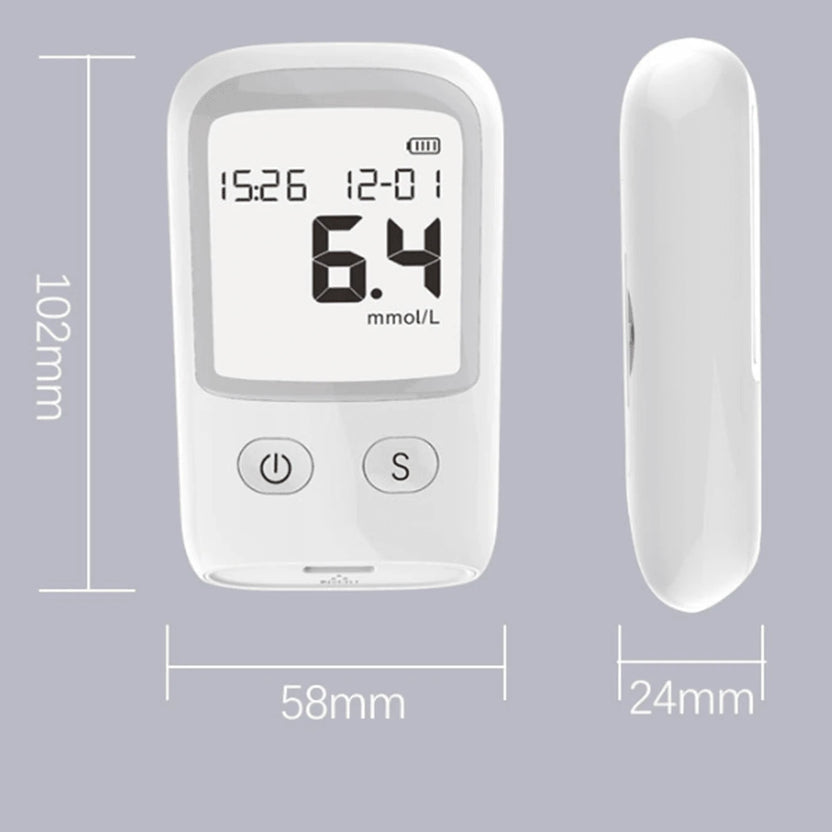 Sale Upto 50%🌟Glucose Monitor Kit – LCD Display, 25 Test Strips & 25 Lancets Included