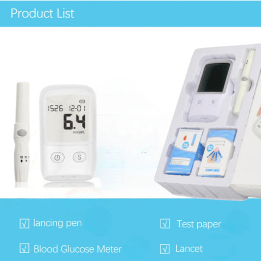 Sale Upto 50%🌟Glucose Monitor Kit – LCD Display, 25 Test Strips & 25 Lancets Included