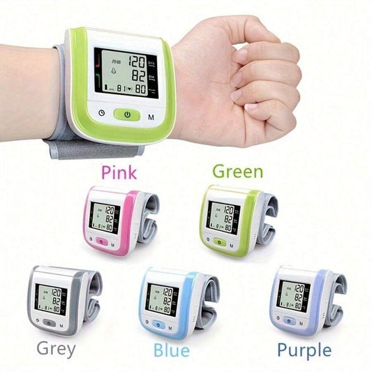 Sale 50%🔥 Digital Wrist Blood Pressure Monitor – LCD Screen, Voice, Portable Case