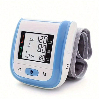 Sale 50%🔥 Digital Wrist Blood Pressure Monitor – LCD Screen, Voice, Portable Case