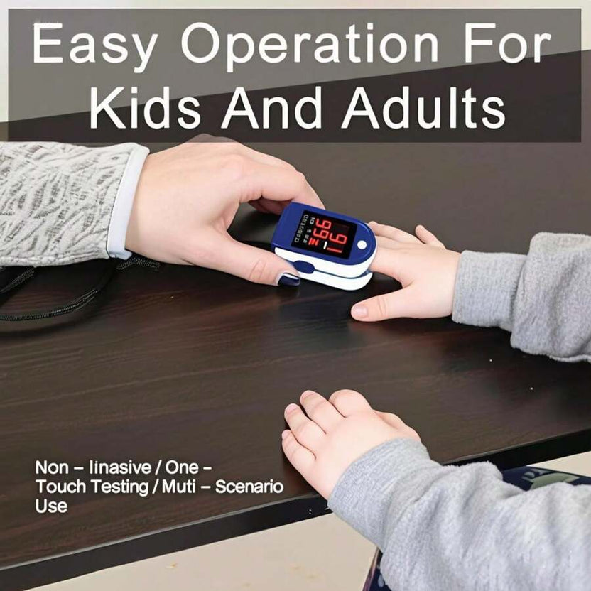 Fingertip Pulse Oximeter – Portable SpO2 &amp; O2 Monitor for Home or Sport