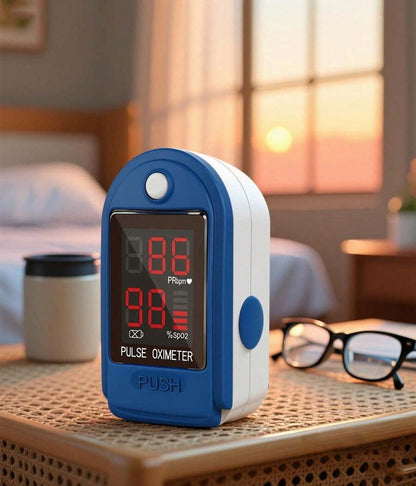 Fingertip Pulse Oximeter – Portable SpO2 &amp; O2 Monitor for Home or Sport
